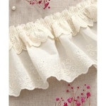 패션스타트 주름 장미의 화원 이중주름 레이스 내추럴 109 40051