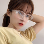 아빠가만든안경 남자 여자 모던 투명 사각 동글이 뿔테 안경 투명안경테 0 올 투명 귀여운 힙스터 동글이 투명테