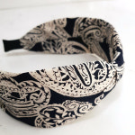 리본 페이즐리 반다나 헤어밴드 로코코