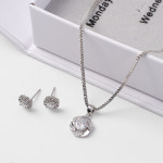 샤인플라워 목걸이 귀걸이 세트 액세서리