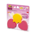 3M 포스트잇 슈퍼스티키미니 미니하트2 튤립