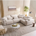 에싸 하바나 슬림 4인 코너형 카시미라 패브릭 소파