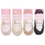 피에르가르뎅 여성 전체레이스덧신3족 실리콘 넌슬립