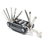자전거 도구 키트 16 in 1 Multitool 타이어 레버 육각 스포크 렌치 접이식 미터 세트
