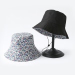 키밍 여성 플라워 양면 벙거지 모자 자외선차단 여행