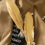 골드 금 깃털 장식 소품 엔틱 앤틱 빈티지 인테리어 사진 촬영소품