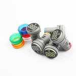 새로운 220V AC 라운드 LED 미니 디지털 디스플레이 전압계 모니터 표시기 신호등 테스터 측정 도구 최소