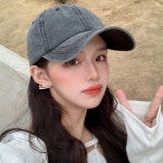 빈티지 칼라 느낌 포인트 끈 조절 무지 볼캡 모자