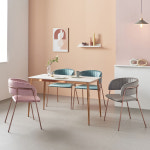 유씨엠 유씨엠 코코벨라 마블 세라믹 골드스틸 4인 식탁세트 1300