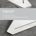 LUVITZ 천연 대리석 휴지걸이 코너선반 수건걸이 3종SET