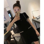 트위드 포인트 니트 원피스 OHS-WOS6607