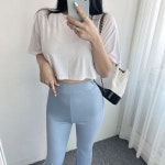 글램핏 소재좋은 여성 여름 여리여리 루즈핏 크롭 반팔 5컬러