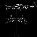 머스탱 풍향계 항공기 정원 장식품 방향계 스타일 유럽 야외 빈티지 스테인레스 마당