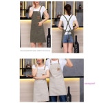 미용카페 남자목공 작업용 청 앞치마 미용실 애견공방 영업용 미용사 미술학원 교사용 커플i