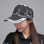 제이투제이 여성골프모자 실버드로잉 오픈캡 자외선차단 골프 썬바이저