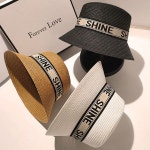 밀짚 스타일 샤인 봄 여름 모자 캐주얼 벙거지