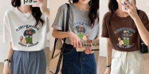 스몰 스노월드 프린팅 티셔츠