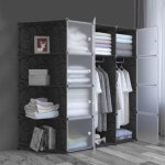 간편조립 복합 선반수납장 조립식옷장