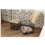 사각 철제 수납테이블 S L 세트 보조테이블 협탁