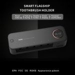 UV 칫솔 면도기 스토리지 살균기 충전식 치아 브러쉬 홀더 벽 마운트 LED 디스플레이 욕실 액세서리