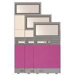 가벽 60T 상부유리 양면멀티그릴 이동식 블럭파티션 강의실 H1860