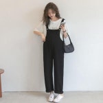 키밍 캐주얼 임산부 멜빵바지 팬츠 임부복바지 와이드