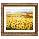 인메이블 인메이블 해바라기 유화 조대현 작가작품 풍경 그림 돈들어오는 거실 인테리어 액자 해바라기10호정물-조대현 D 화이트관액자