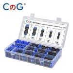 CG 60 개 상자 세트 공기 직선 공압 피팅 수도관 퀵 릴리스 커넥터 4 6 플라스틱 호스 커플 링 Kit