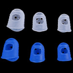 투명 컬러 4 개 대 실리콘 핑거 가드 우쿨렐레 S M L 어쿠스틱 용 손가락 끝 보호대