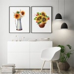 감성 수채화 해바라기 그림 액자 No21 31 프레임 3호