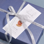 플라워 감사 세로 스티커 빈티지