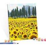 아이러브페인팅 DIY캔버스 액자형 명화 그림그리기 해바라기 정원 40x50
