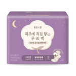 유한킴벌리 좋은느낌 유기농순면 피부에 직접 닿는 무표백 슈퍼롱 오버나이트 8매