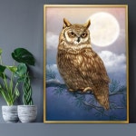 부엉이그림 액자 A2 풍수그림 돈들어오는 OWL10