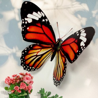 대형 꽃 나비 홈 장식 PVC 3D 3 차원 벽 스티커 교실 침실 유치원