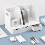 올리오 책꽂이 3단 서랍 책꽂이 책상 서류 소품 정리