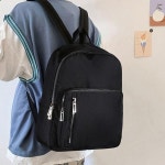 빅 포켓 여성 캐주얼 데일리 가방 심플 디자인 백팩
