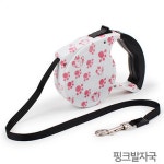 펫파마 5M 디자인 애견 자동리드줄 자동줄 애견목줄 플라워