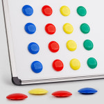 컬러 원형 자석홀더 48p세트 냉장고 메모 마그넷