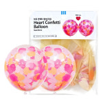 해피파티 투명 라운드 컨페티 풍선 5개입 하트
