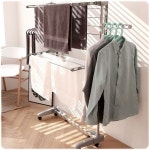 이동 접이식 4단 스텐 건조대 빨래걸이 공간활용