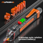 MUFASHA 비접촉 전압 검출기 전기 펜 AC 테스터 스마트 브레이크 포인트 파인더 12-1000V