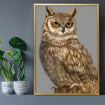 부엉이그림 액자 A2 OWL7 풍수그림 돈들어오는