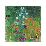 클림트 - 농가의 뜰 꽃의 정원 캔버스 액자