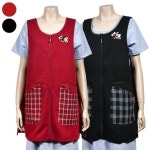 꼬레하우씨 앞전체 지퍼 조끼형 모모 앞치마