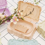 물빠짐 비누 받침대 화장실 세면대 비누함 케이스 꽃