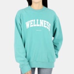스포티앤리치 디몬트 22 S S 스포티앤리치 여성 웰니스 맨투맨 블루그린 WELLNESS IVY CREWNECK FADED TEAL