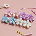 미니 플라워 헤어 집게핀