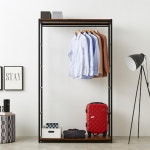 튼튼한 철제 프레임 세련된 1단 긴옷 행거 B 1200 매장용 드레스룸 옷걸이헹거 옷행거