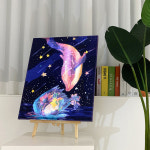 옥탑방어른이 옥탑방어른이 LED 보석십자수 비즈 큐빅 캔버스형 꿈꾸는고래 40x50
